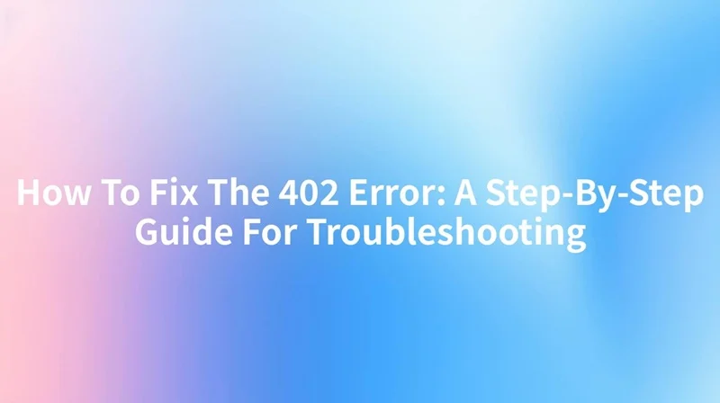 Step-by-Step Fixes for the Error