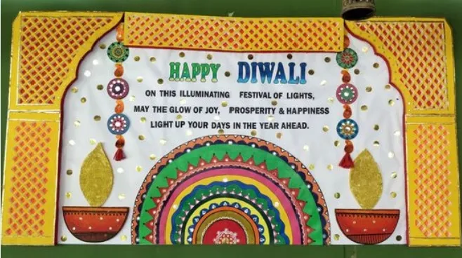 Diwali Board Decoration Ideas for School